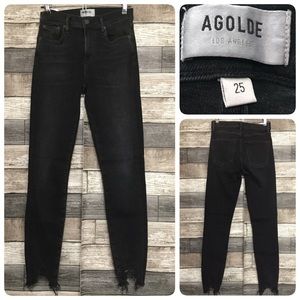 Agolde Women's High Rise Jeans - Black